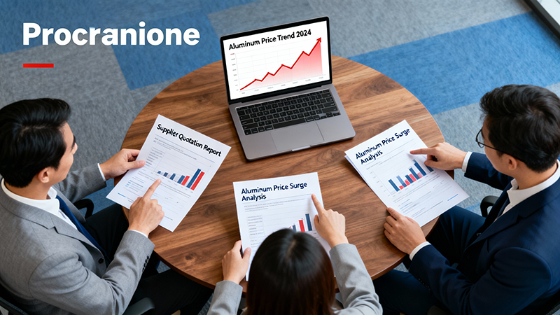 Procurement team comparing aluminum can supplier pricing during aluminum price surges