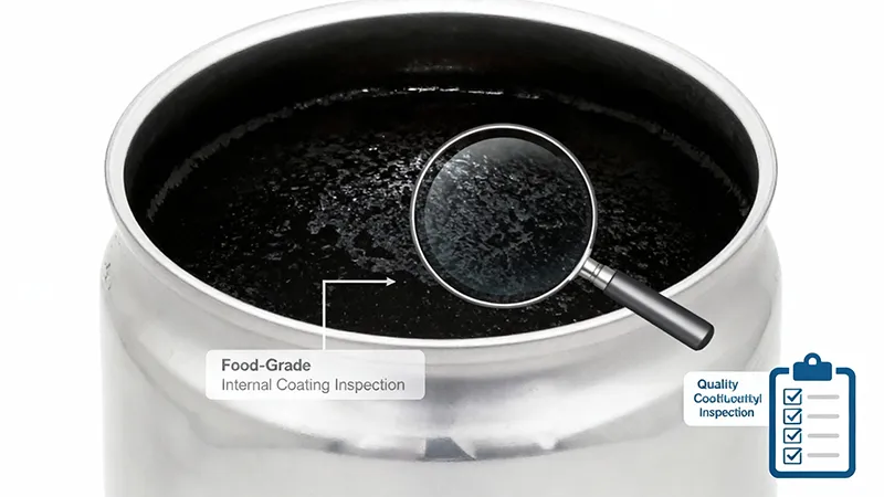 Quality control of food-grade internal coatings for aluminum cans