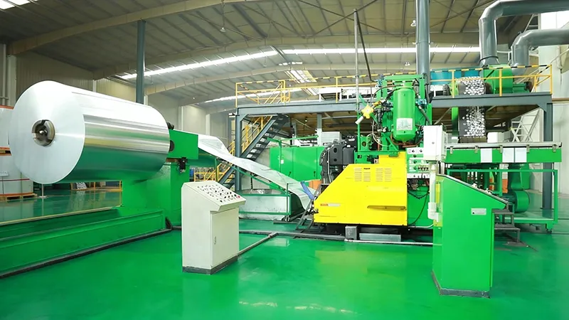 Inside Baixi Industry's automated two-piece DWI aluminum can manufacturing line with high-precision custom printing.