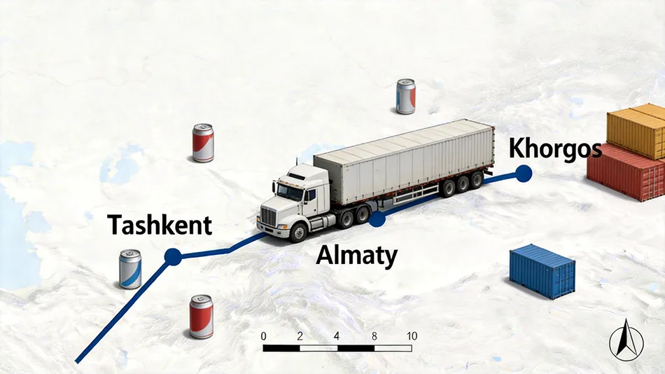 aluminum beverage can sourcing in Central Asia Kazakhstan Uzbekistan supply chain map