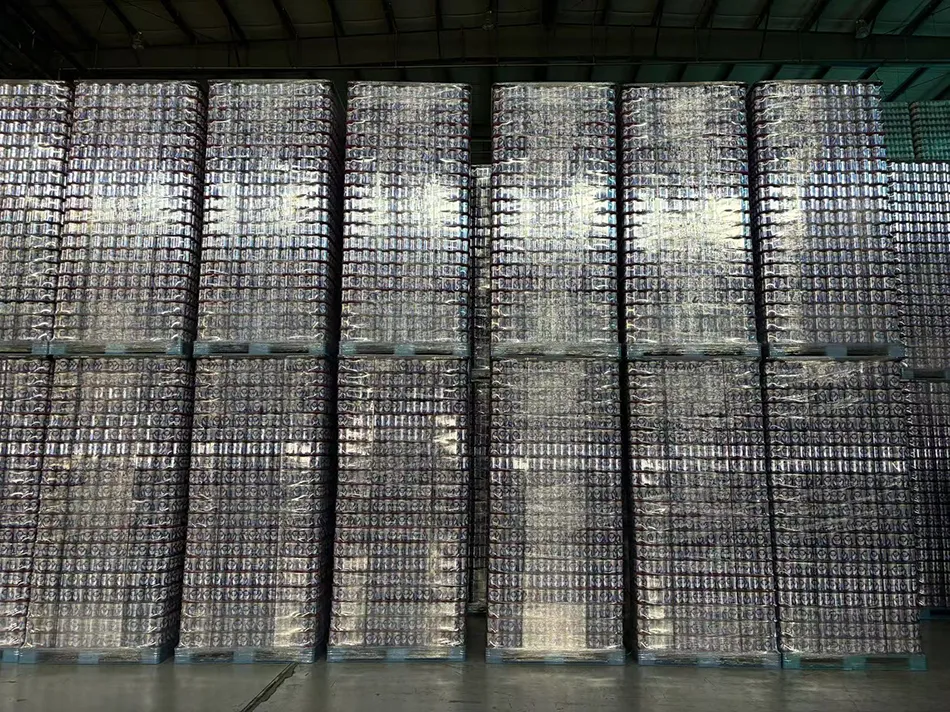 aluminum can container loading method denting prevention beverage cans export packaging