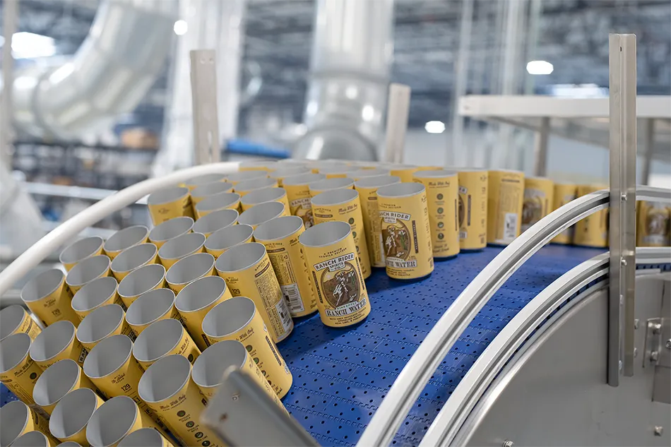 Baixi Can Manufacturing production line with printed aluminum beverage cans demonstrating high-efficiency sustainable manufacturing