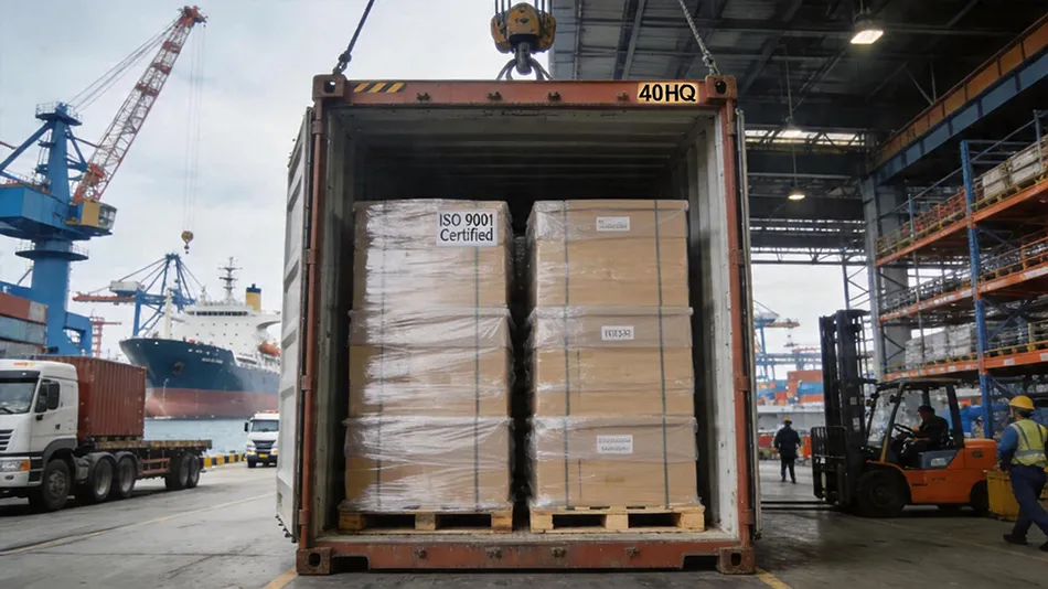 Global shipping and logistics of 40HQ containers for energy drink brands with flexible 1-container MOQ from Baixi.