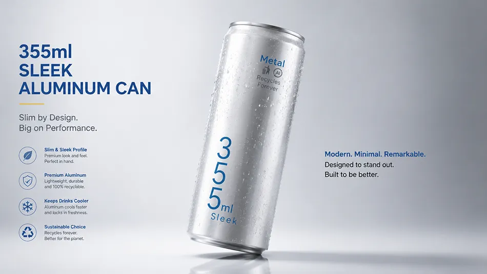 355ml 12oz sleek aluminum can manufacturer