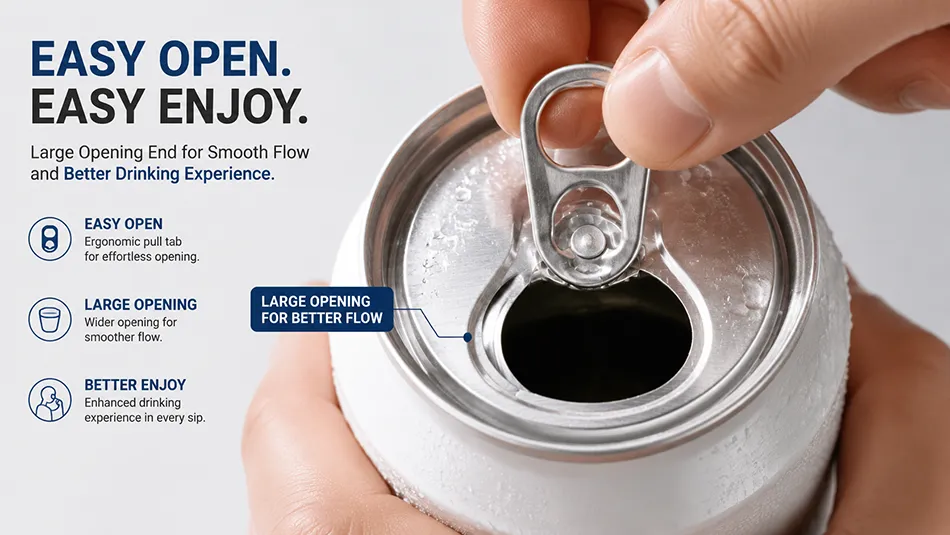 202 LOE aluminum can lid opening mechanism