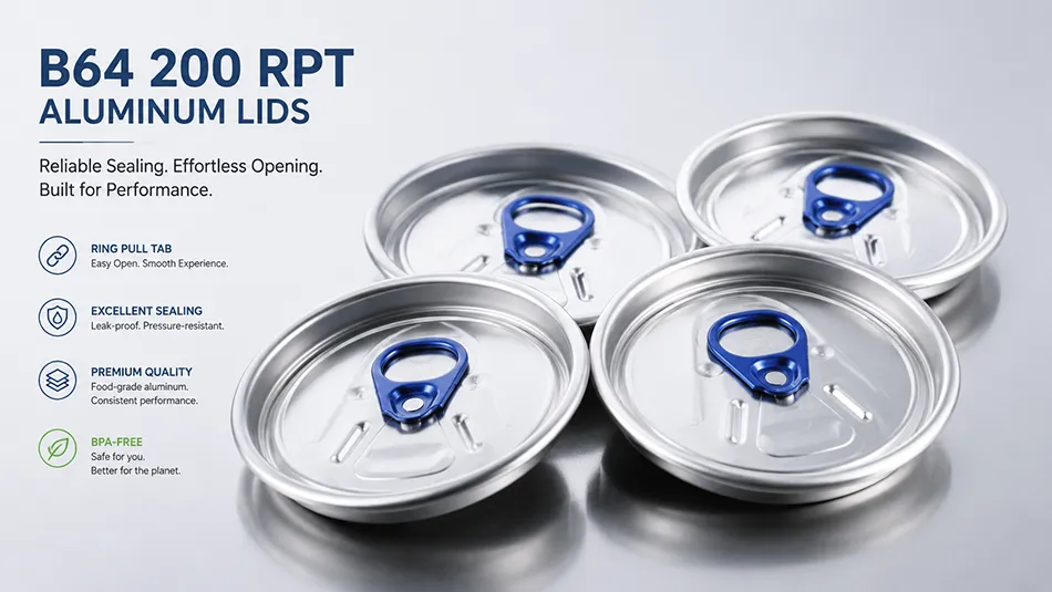B64 200 RPT aluminum can lid manufacturer
