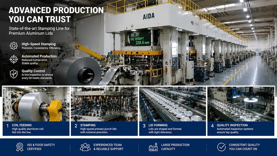 B64 200 RPT aluminum can lid manufacturing process
