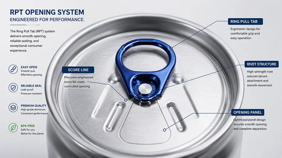 Dia 206 ring pull tab aluminum can lid structure