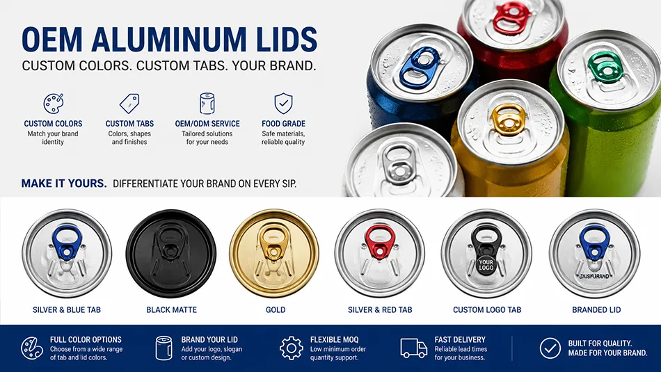 custom CDL 200 RPT aluminum can lids OEM