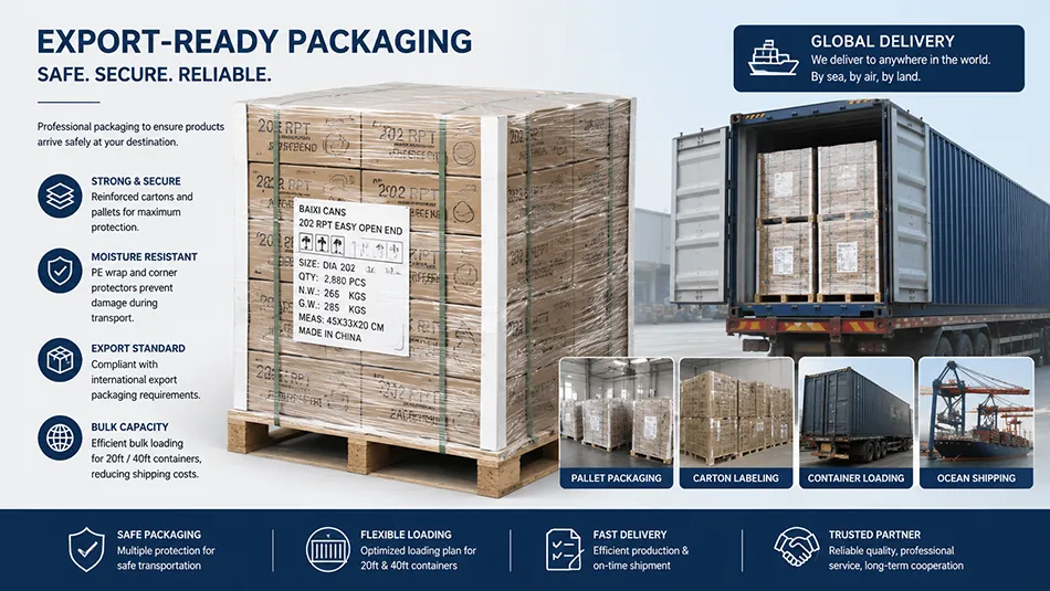 202 SOT B64 aluminum can lids wholesale packaging