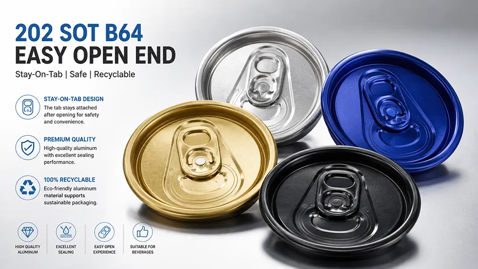 202 SOT B64 aluminum can lid manufacturer