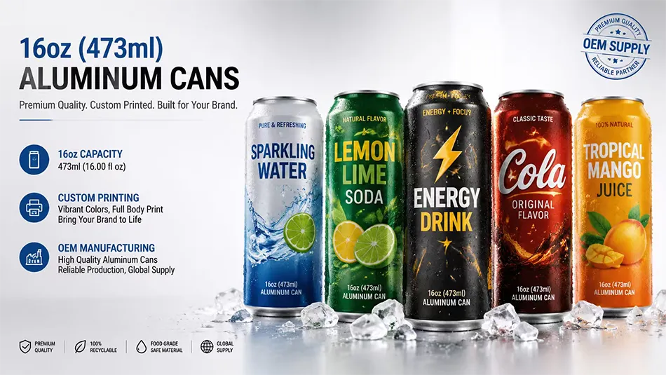 473ml printable aluminum beverage can for custom beverage packaging