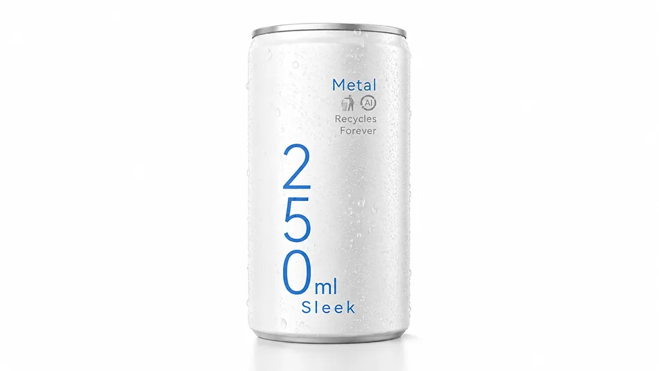 250ml sleek printable aluminum soda cans manufacturer for beverage packaging