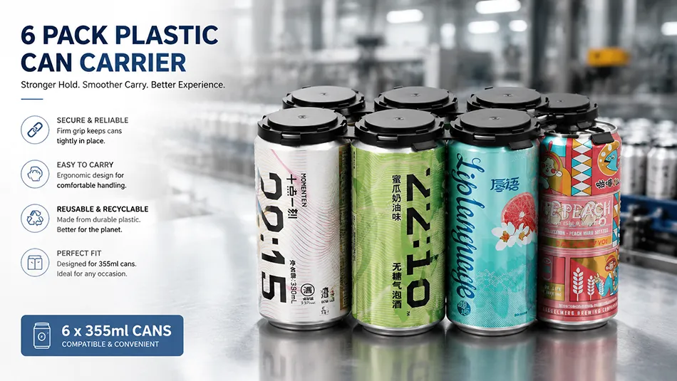 6 pack plastic can carrier manufacturer for 202 diameter beverage cans