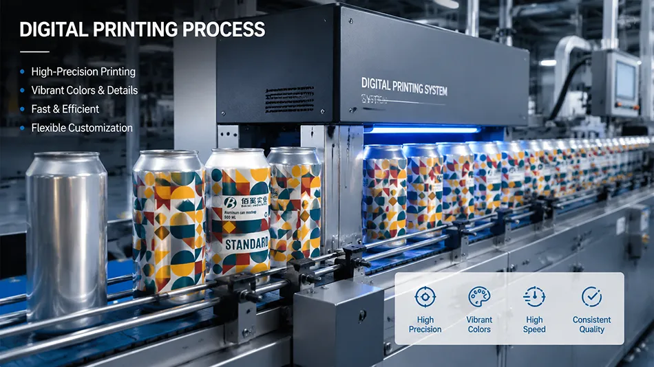 Digital printing aluminum can production line in beverage can manufacturing factory
