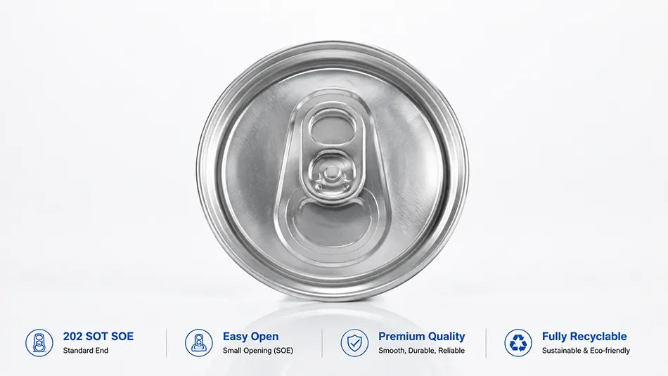 202 SOT SOE can lid manufacturer small opening easy open end for beverage cans