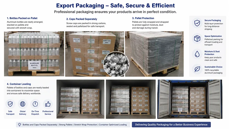 473ml resealable screw cap aluminum can supplier global export packaging and shipping