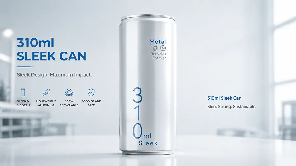 310ml sleek aluminum can manufacturer custom printed beverage can supplier