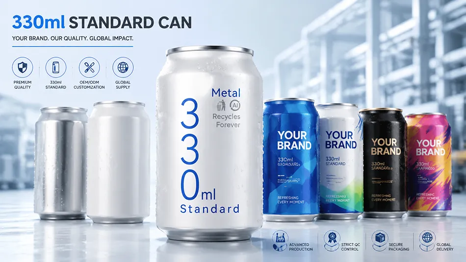 standard 330ml aluminum beverage cans for soda beer and sparkling water wholesale