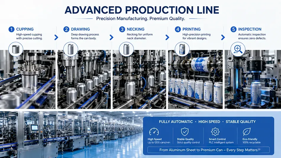 aluminum beverage can manufacturing production line