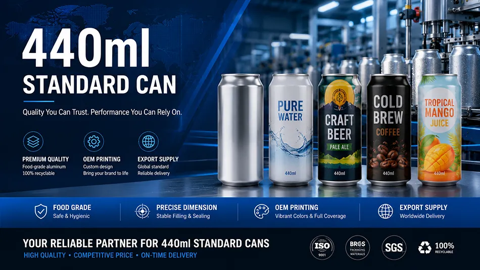 440ml standard aluminum can manufacturer for beverage packaging
