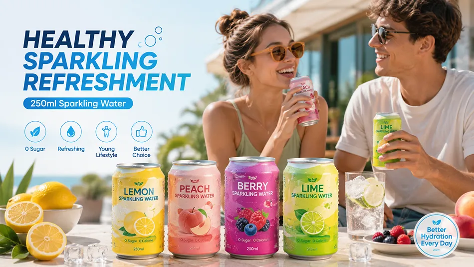 250ml aluminum cans for sparkling water beverages