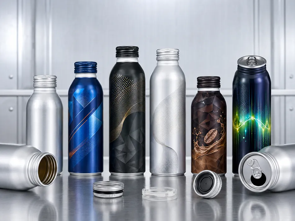 Custom aluminum beverage bottles with resealable closure options