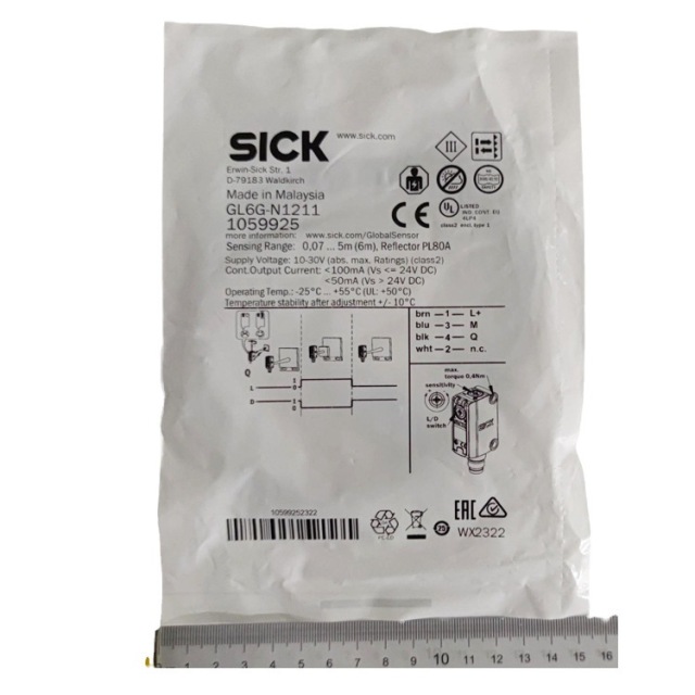 德国SICK 迷你型光电传感器 型号GL6G-N1211