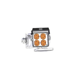 Original American MENCOM panel interface connector model DP-2-P32 with 2 duplex sockets
