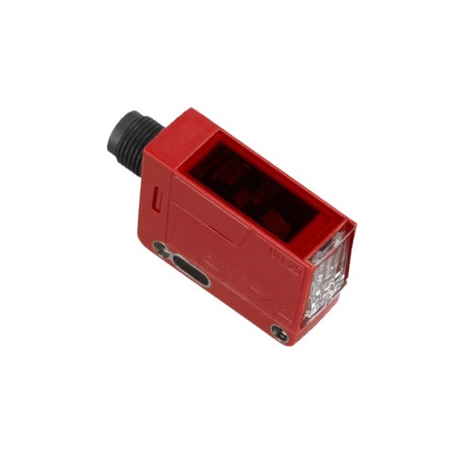German Leuze mirror reflective photoelectric sensor model PRK25C/2N-M12