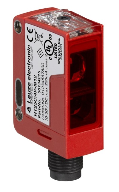 Cảm biến khuếch tán Leuze của Đức có chức năng khử nhiễu nền HT25C.S/4P-M12 còn hàng