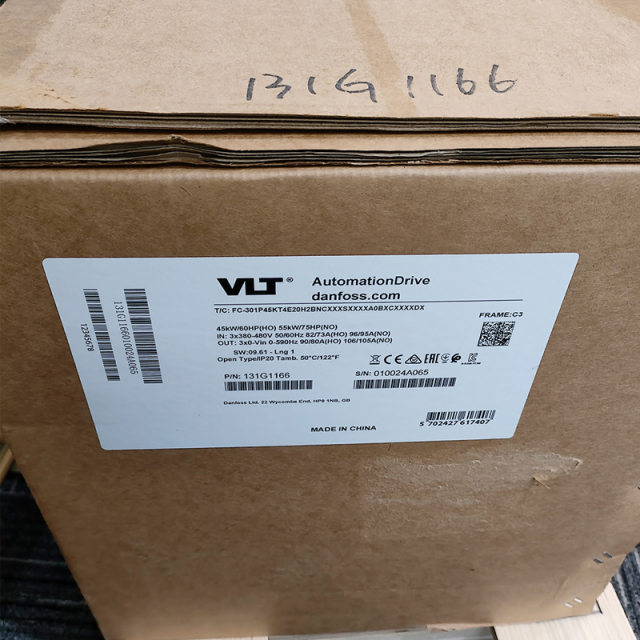 Danish DANFOSS Frequency Converter FC-301P45KT4E20H2BNCXXXSXXXXA0BXCXXXXDX