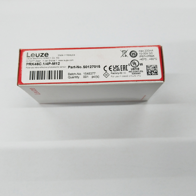 Còn hàng Tiếng Đức LEUZE PRK46C.1/4P-M12 Cảm biến quang điện phản xạ cực hóa