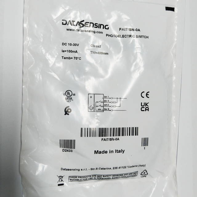 In Stock Italy Micro Detectors Photoelectric Sensor FAI7/BN-0A Diffuse Reflection