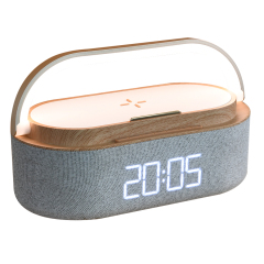 CLOCK WIRELESS CHARGER LAMP SPEAKER BLUETOOTH WIRELESS