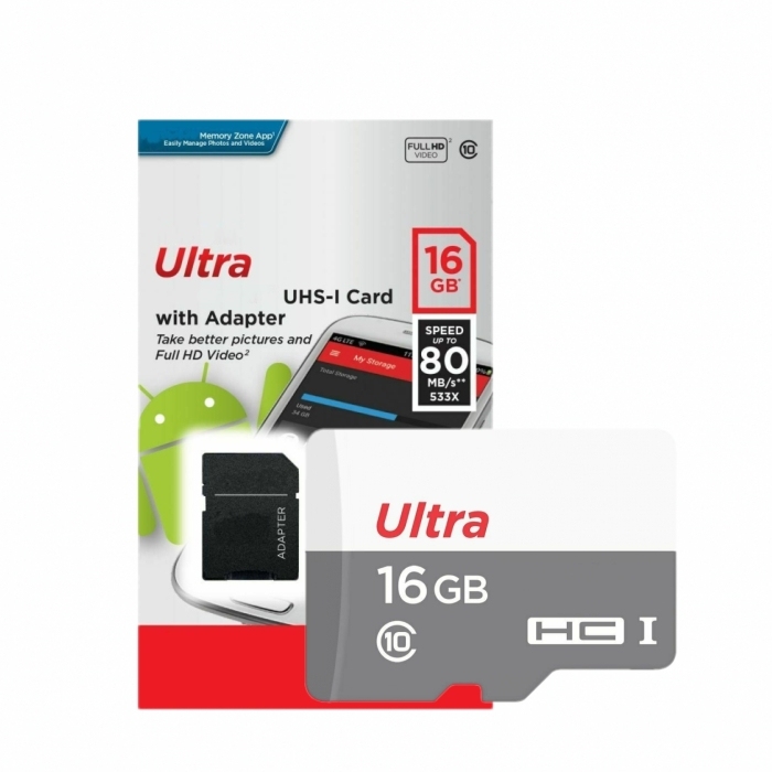 ULTRA SD MEMORY CARD WITH ADAPTER ALL CAPACITY ORIGINAL
