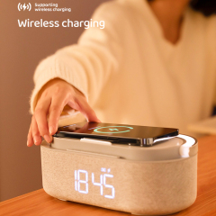 CLOCK WIRELESS CHARGER LAMP SPEAKER BLUETOOTH WIRELESS