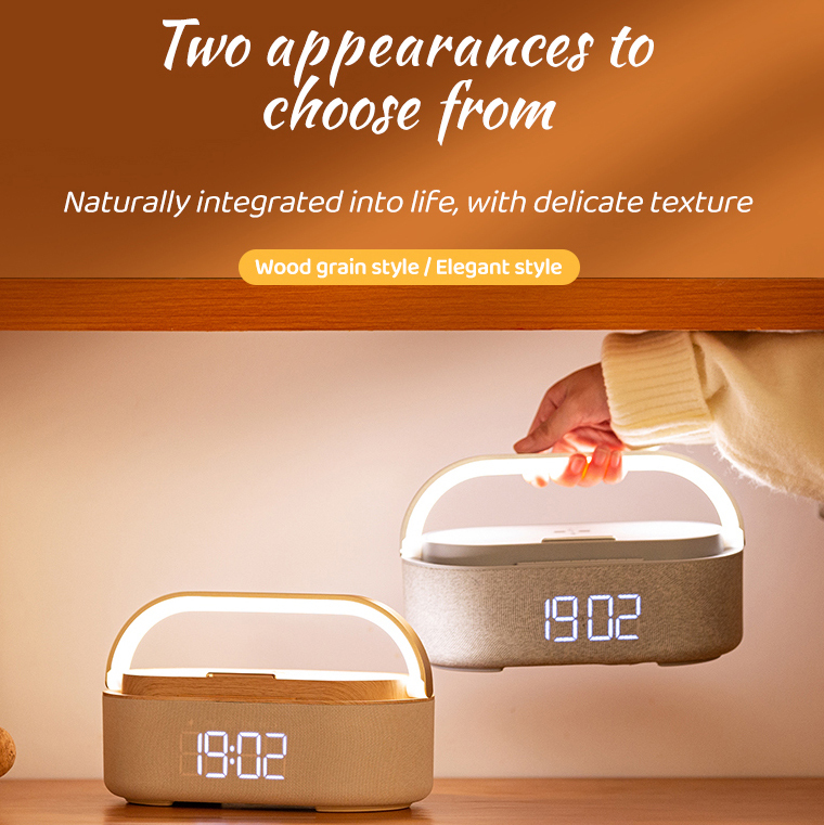 CLOCK WIRELESS CHARGER LAMP SPEAKER BLUETOOTH WIRELESS