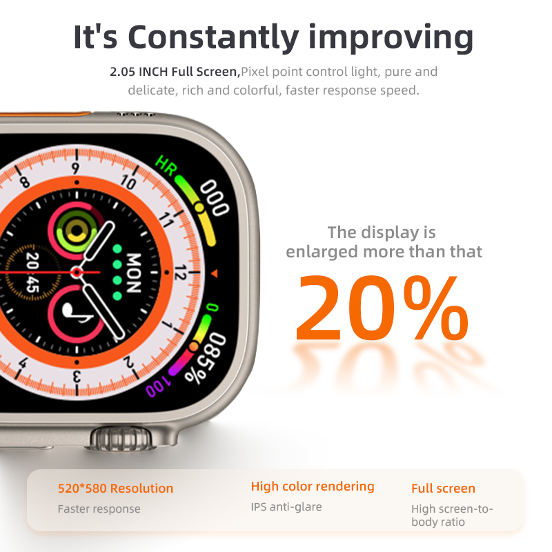 Best selling ZW8 Ultra Max smart watch series 8 ZW8 ultra Max energy watch BT call IP67 waterproof wireless charging HD screen