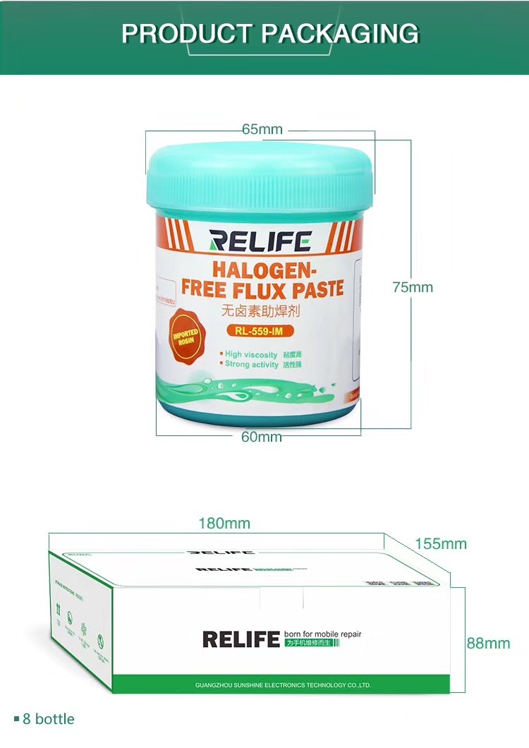 High Quality 100g RELIFE RL-559 Halogen-Free Flux Paste For Motherboard SMD BGA Reballing Soldering Welding Repair Tools