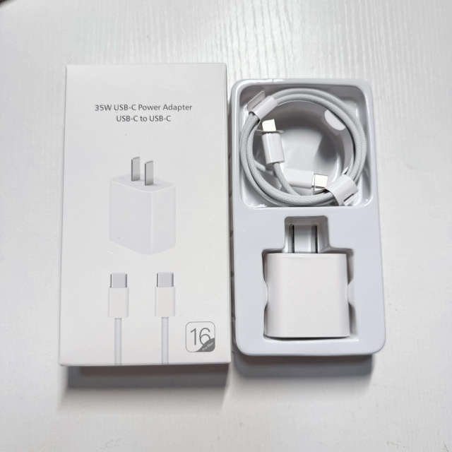 Set cargador para iphone 35W USB - C con cable C - C