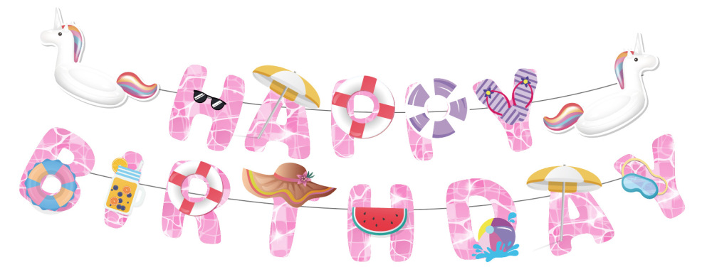Pink Pool Party Paper Plates Cups Paper Towels