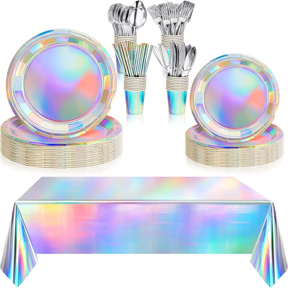 Silver Laser Paper Tableware