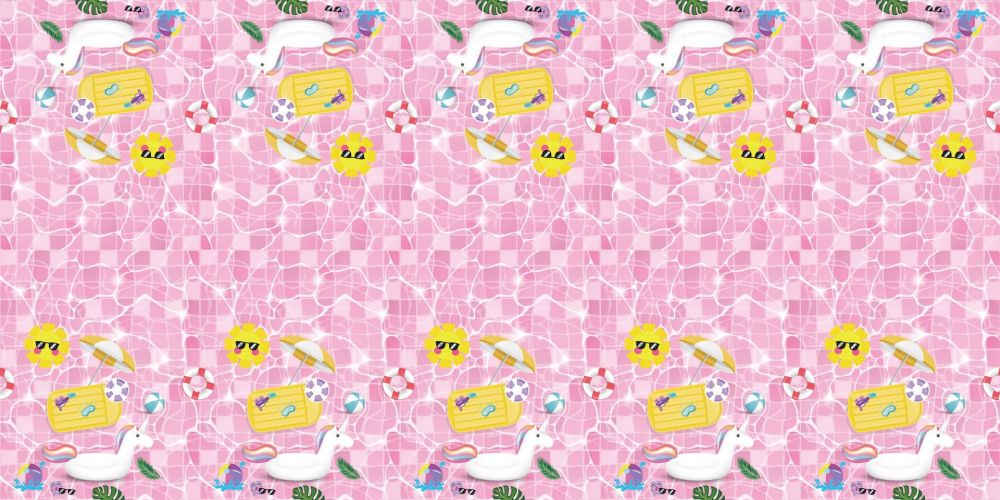 Pink Pool Party Paper Plates Cups Paper Towels