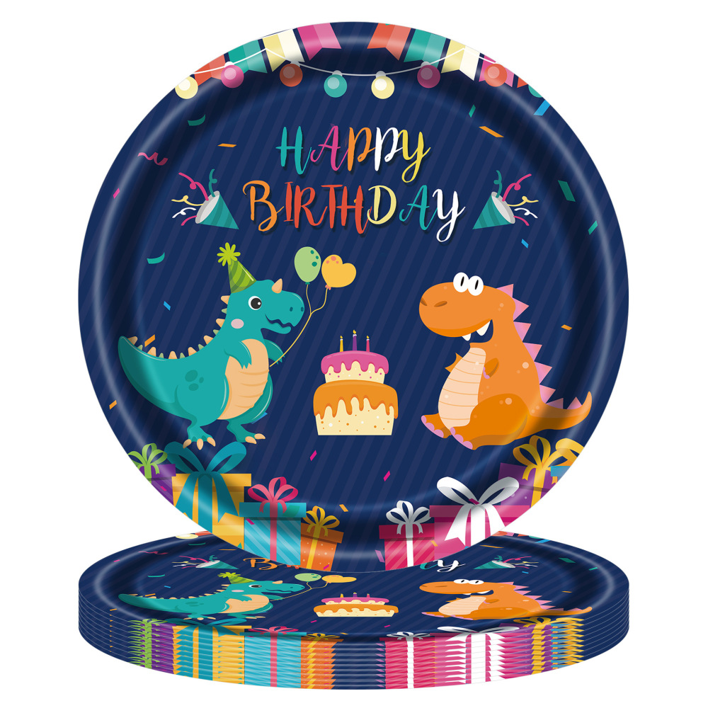 Cartoon Dinosaur Paper Tableware