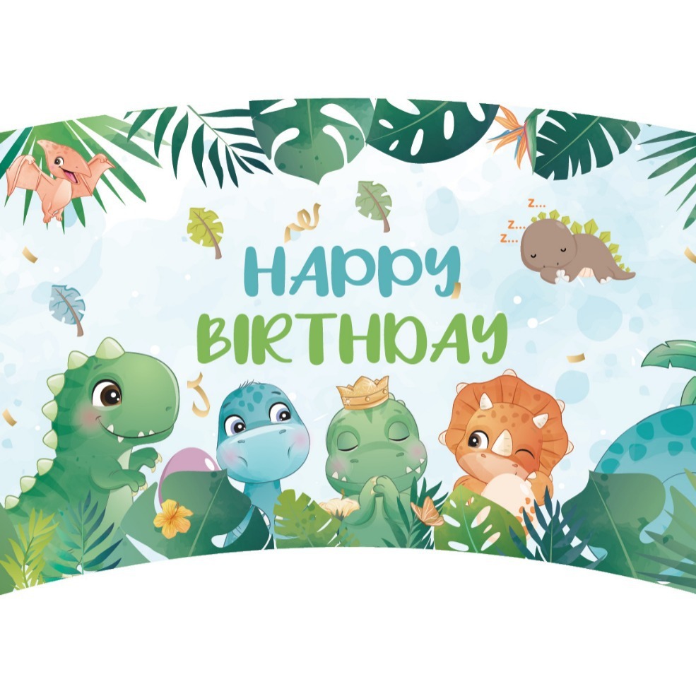 Watercolor Dinosaur Theme Paper Tableware