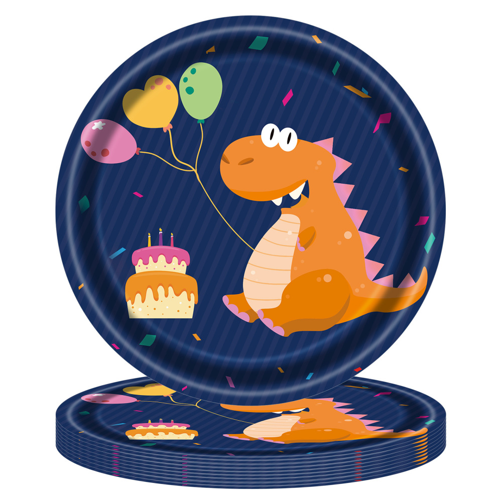 Cartoon Dinosaur Paper Tableware