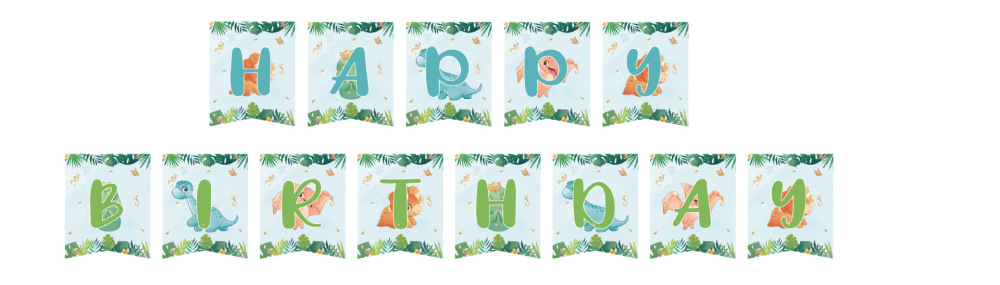 Watercolor Dinosaur Theme Paper Tableware