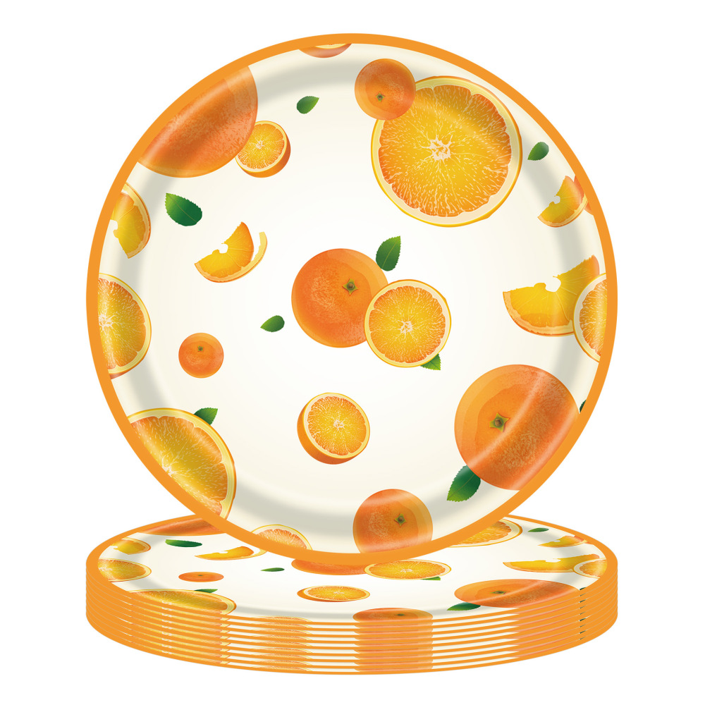 Orange Fruit Themed Party Paper Tableware
