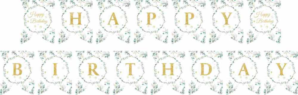 Eucalyptus Grass 60th Birthday Party Paper Tableware